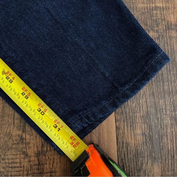 Lee VTG 80s Relaxed Tapered Ankle Pleated Jean Deadstock Size 10 Dark Blue - Picture 14 of 15